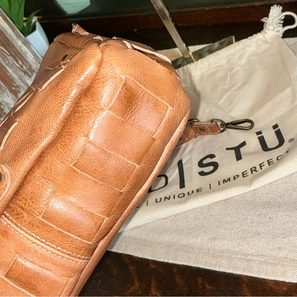 NWT Bed Stu Leather Keiki Crossbody Bag Handbag Tan Rustic MSRP $235 - Picture 7 of 11